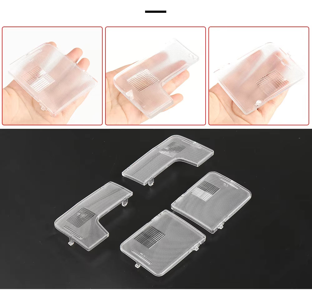 Car Plastic Front Rear Reading Light Switch Cover LED Bulb Row Shell Lampshade Cover Kit For Toyota Gen 7 Camry 2012-2017