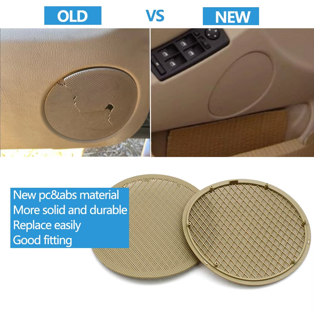 Upgraded Car Front Left Right Door Loud Speaker Cover Panel Replacement For BMW X5 E53 1999-2006 51418264139 51418264137