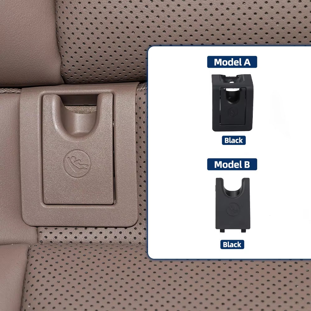 Black ISOFIX Child Seat Belt Buckle Cover For Lexus ES200 ES350 ES300H ES260 Rear Seat Safety Restraint Hook Trim Cap
