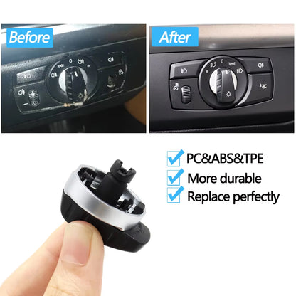 Car Head Lamp Headlight Rotary Switch Knob Button For BMW X5 X6 Z4 E70 E71 E72 E89 2007-2013