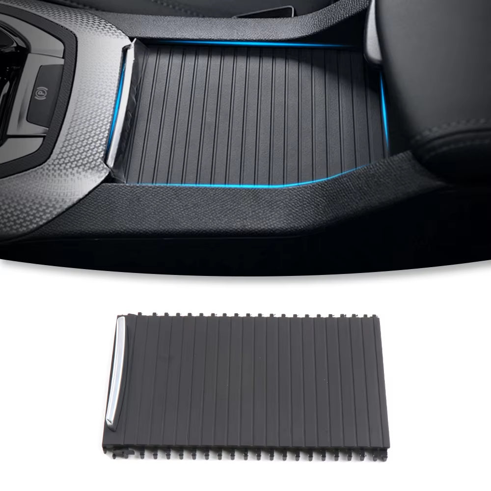 Car Armrest Curtain Center Console Shutter Cover for Peugeot 408 308S Storage Box Black