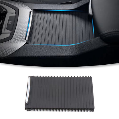 Car Armrest Curtain Center Console Shutter Cover for Peugeot 408 308S Storage Box Black