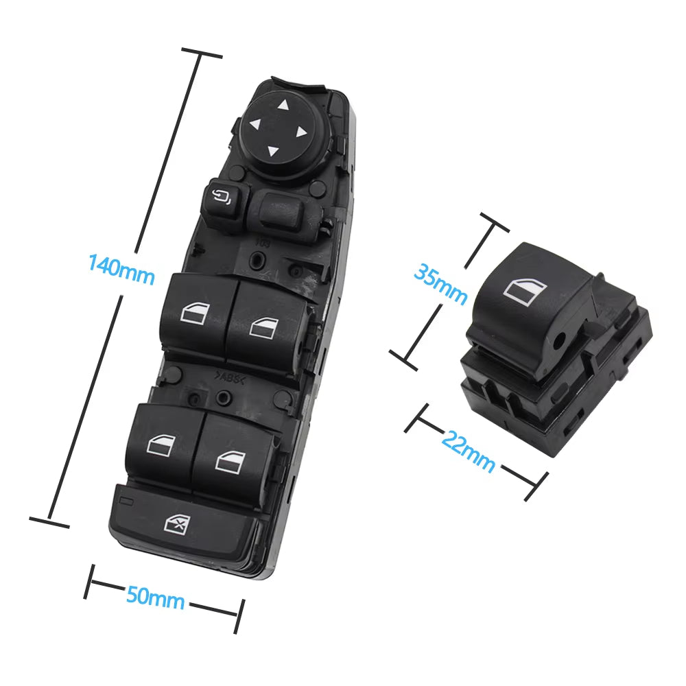 Electrical Power Chrome Master Window Switch Control Button Regulator For BMW 3 5 7 X3 X4 F30 F35 F25 F26 F07 F10 F18 F01 F02