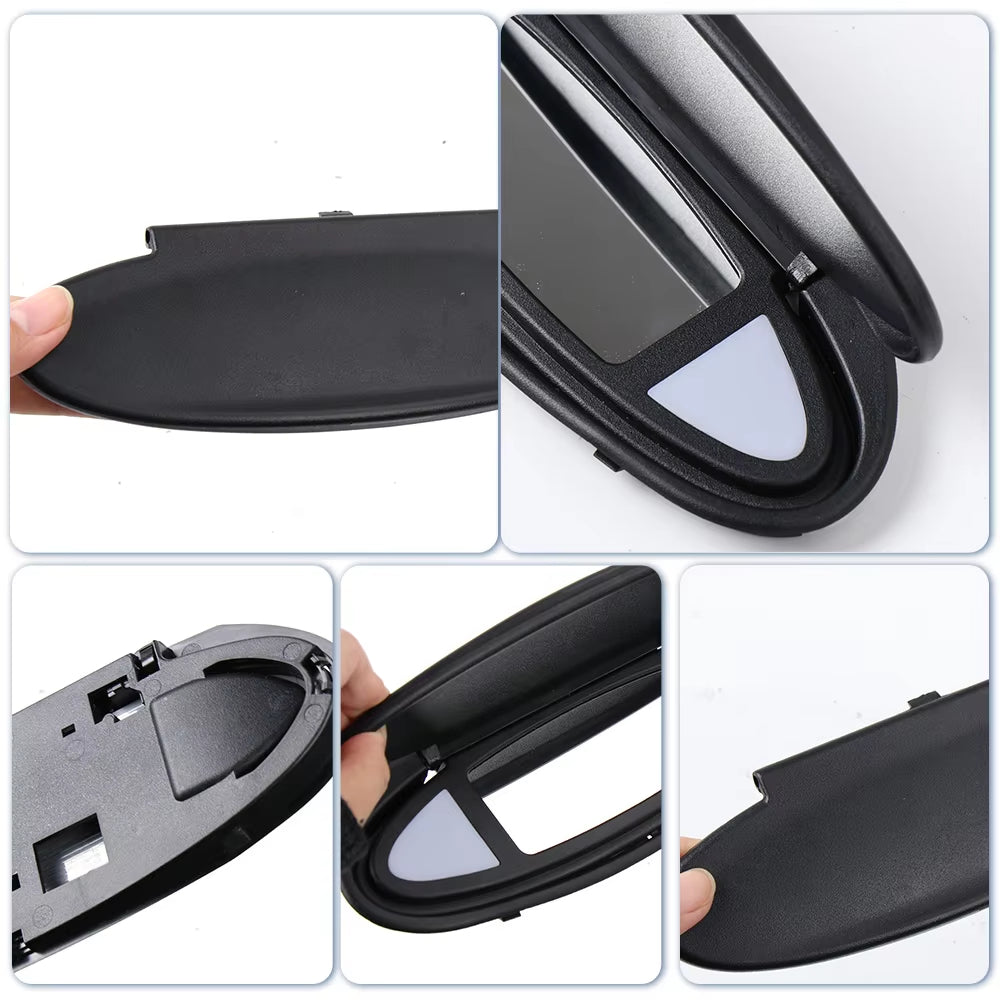 Black Interior Sun Visor Makeup Mirror Replacement For Porsche 911 996 997 986 987 Car Mirror Accessory 99773103115A12