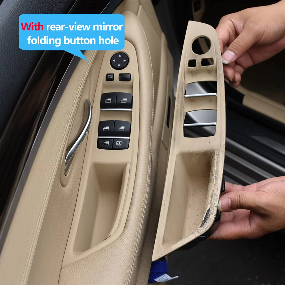 LHD RHD Interior Door Armrest Panel Pull Handle Cover Trim Replacement for BMW 5 Series F10 F11 520 523 525 528 530