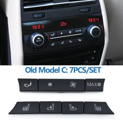 Car Rear Air Vent Venlitation Ac Buttons Key Caps Repair Kit Set For 5 5GT 6 7 Series F10 F11 F07 F01 F02 F12 F06 730 735 740