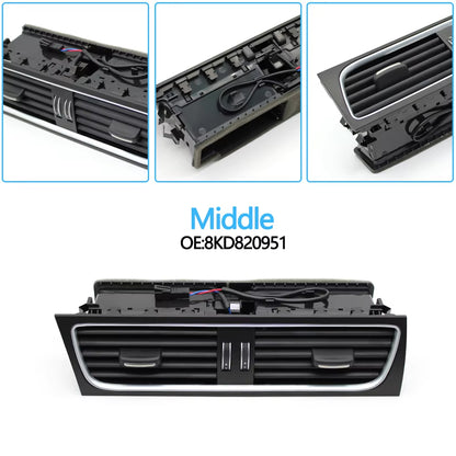 LHD Car Front Dashboard Middle Left Right AC Vent Outlet Grille Assembly For Audi A4 B8 A5 2009-2016 8KD820901,8KD820902
