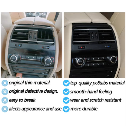 Car Rear Center Console Air Vent Panel AC Vent Grille Outlet Cover For BMW 7 Series F01 F02 F04 730 735 740 745 750 64229118249