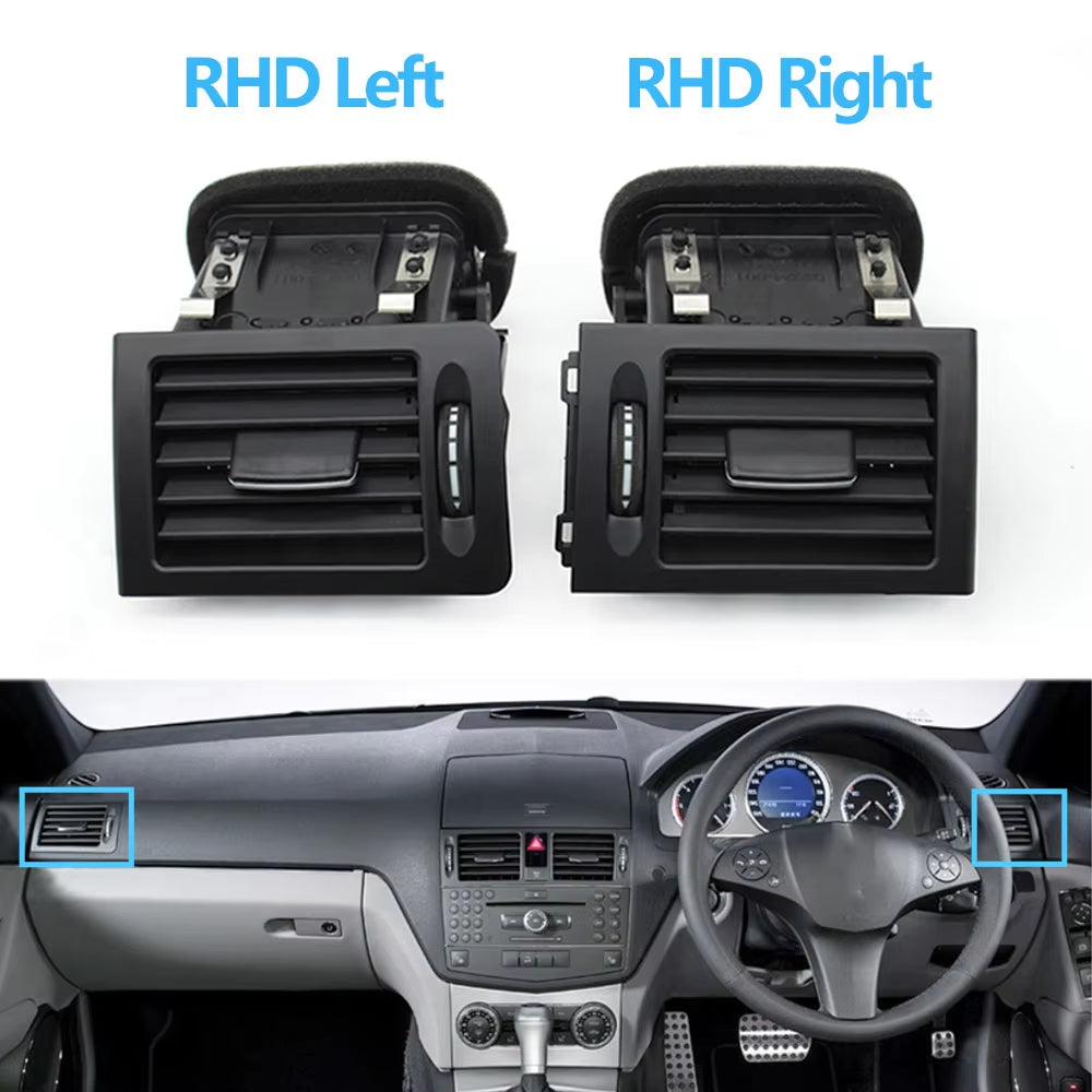 LHD RHD W204 Console Air Conditioner AC Vent Grille Assembly For Mercedes Benz C Class C180 C200 220 230 260 C300 350 2007-2011