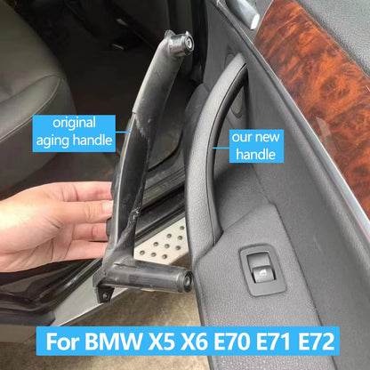 LHD RHD Car Front Rear Left Right Interior Door Inside ABS Pull Handle Cover Trim For BMW X5 X6 E70 E71 E72 2007-2014