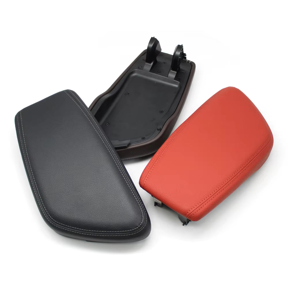LHD Car Central Console Storage Box Armrest Case Leather Cover For BMW X1 X2 2 Series F48 F49 F39 F45 F46 2016-2022