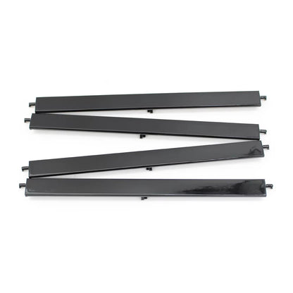 3/4PCS Car Dashboard Gloss Black Middle Rear AC Vent Adjustment Paddle Air Vent Repair Strip For Porsche Panamera 971 2017-2022