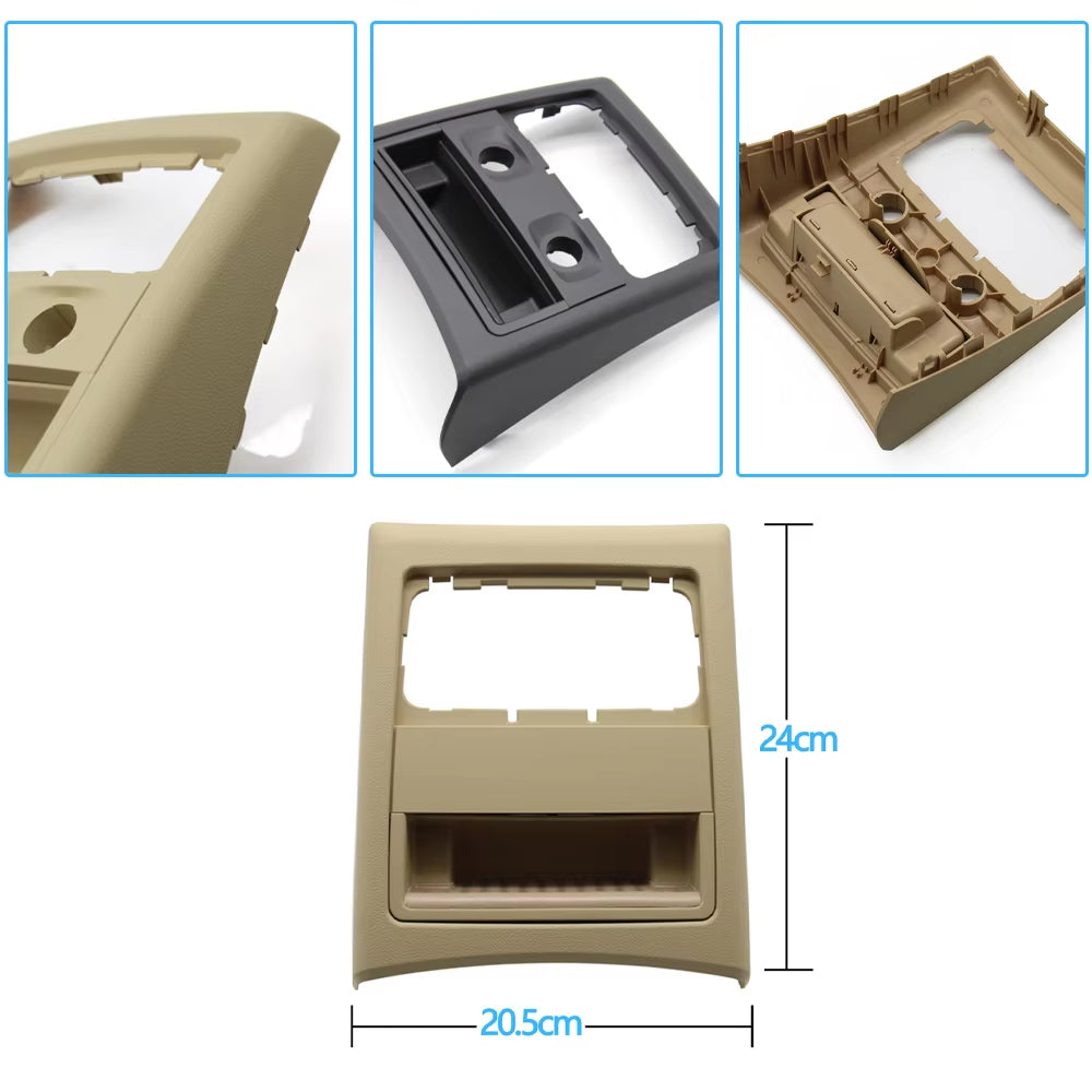 Upgraded Rear Air Conditioning AC Vent Grille Outer Frame Ashtray Cover Trim Replacement For BMW 3 Series E90 E91 2005-2012