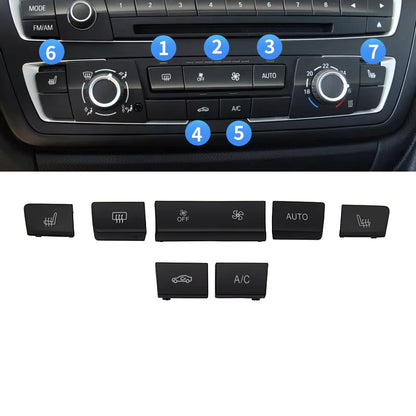 Dashboard Air Condition AC Button Key Cap Repair Kit For BMW 1 2 3 4 F Series F20 F30 F35 F45 F46 F80