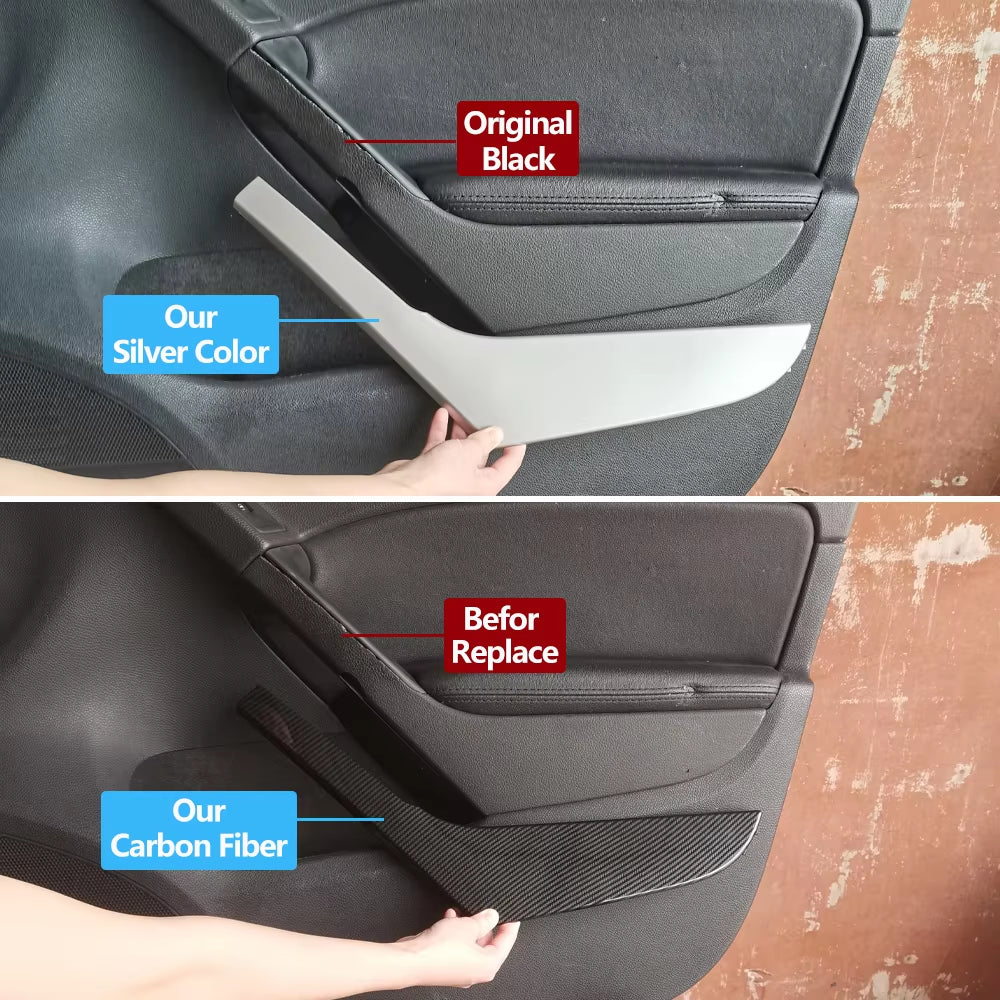 Car Interior Door Left Right Pull Handle Cover Trim For Volkswagen VW Golf 6 GTI MK6 2009-2014 5K4868039A82V