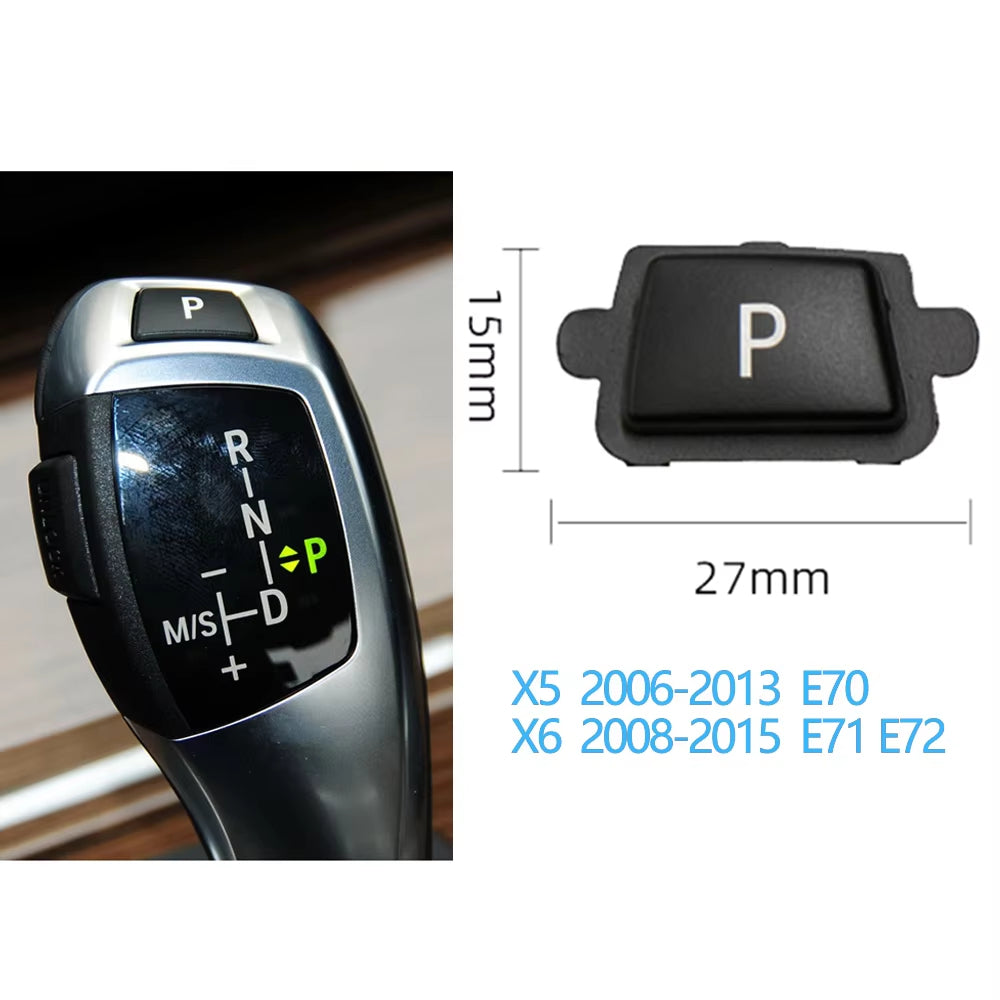 Start Stop Push Lgnition Switch Gear Shift Lever Auto Parking P Button Cap For BMW X5 X6 E70 E71 E72