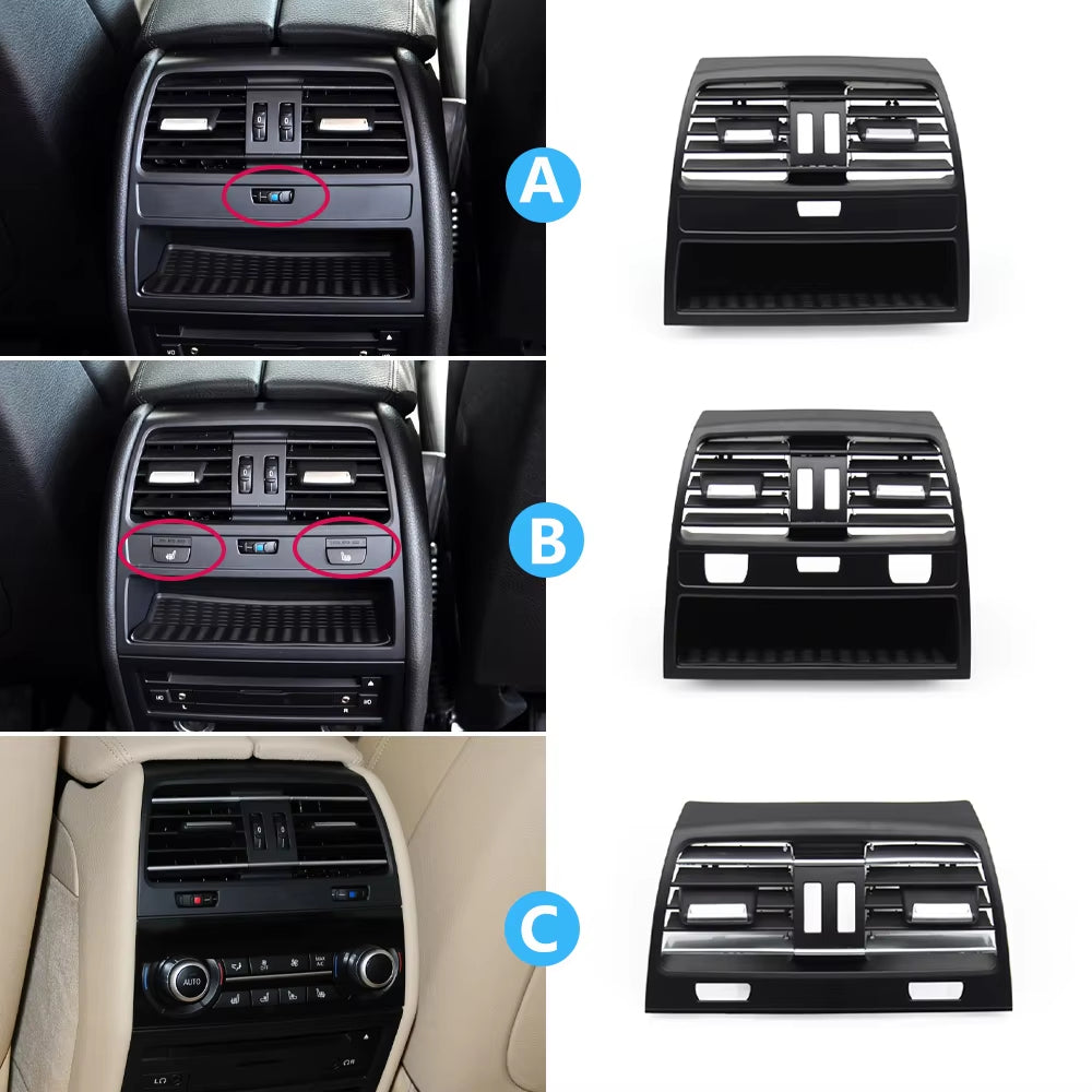 Car Front Console Central Left Right Air Conditioner AC Vent Grille Outlet Cover Panel For BMW 7 Series F01 F02 2009-2016