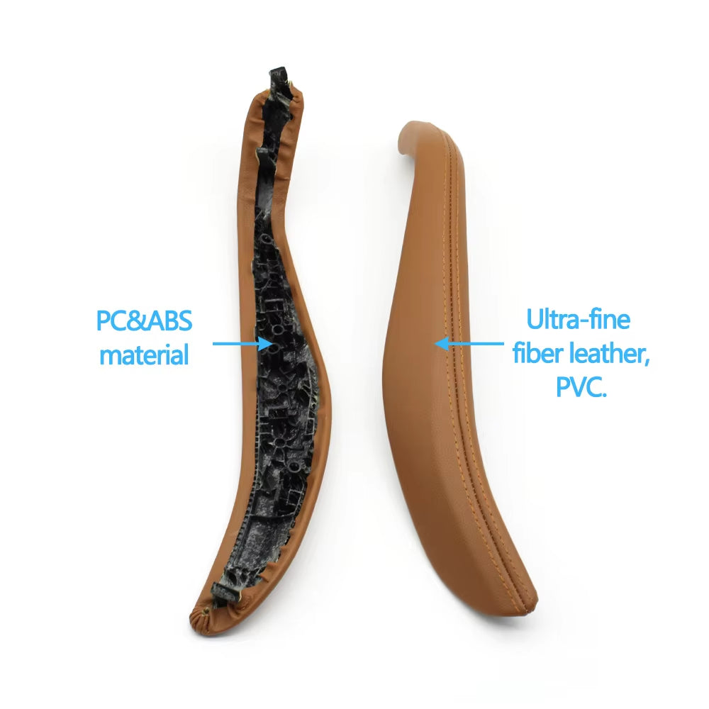 Left Right Interior Door Pull Handle Leather Outer Cover Replacement For BMW 5 Series G30 G31 F90 2018 2019 2020 2021 2022 2023