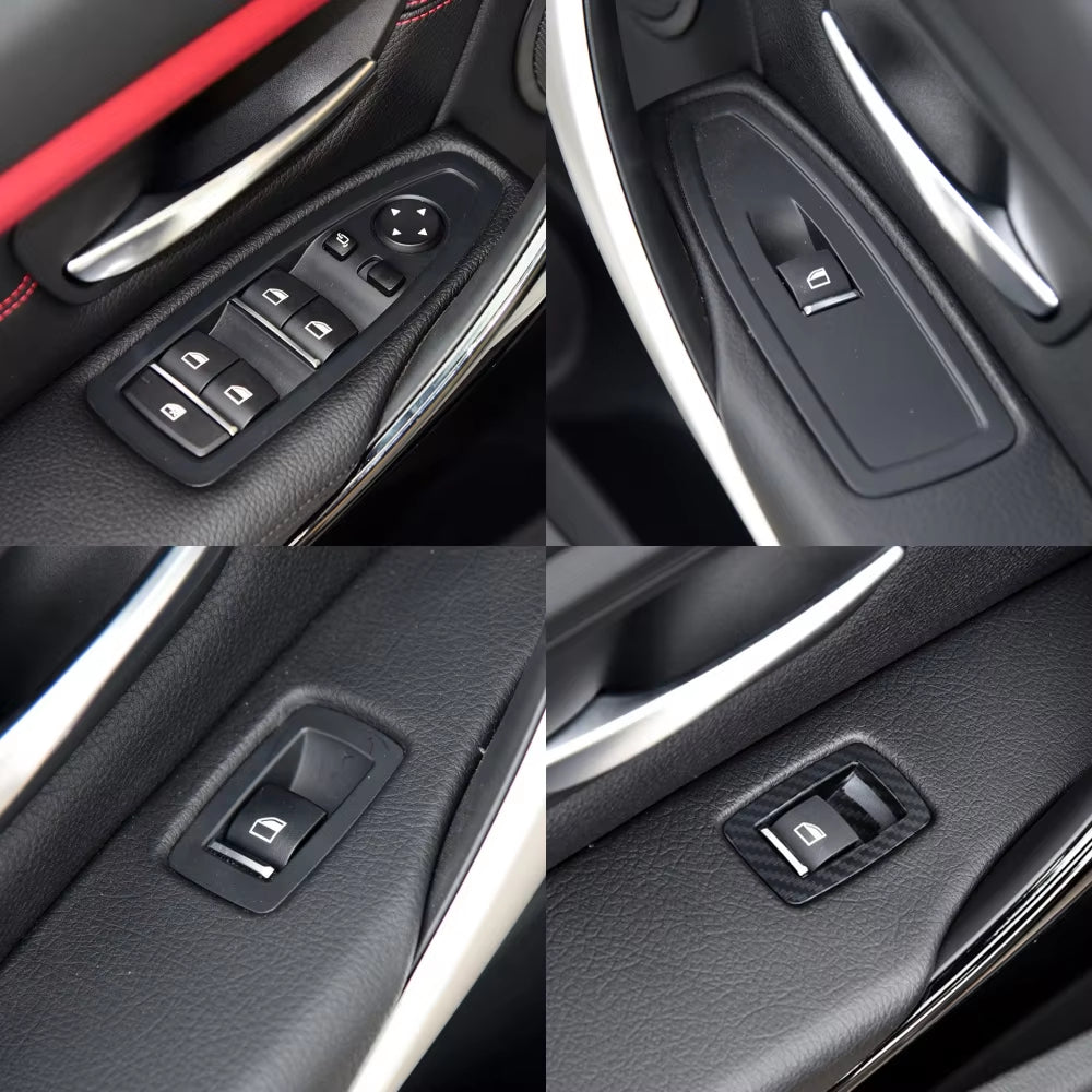 LHD RHD Car Interior Door Window Lift Switch Cover Trim For BMW 1 3 Series F20 F30 F31 F34 F35 318i 320i 330i 335i