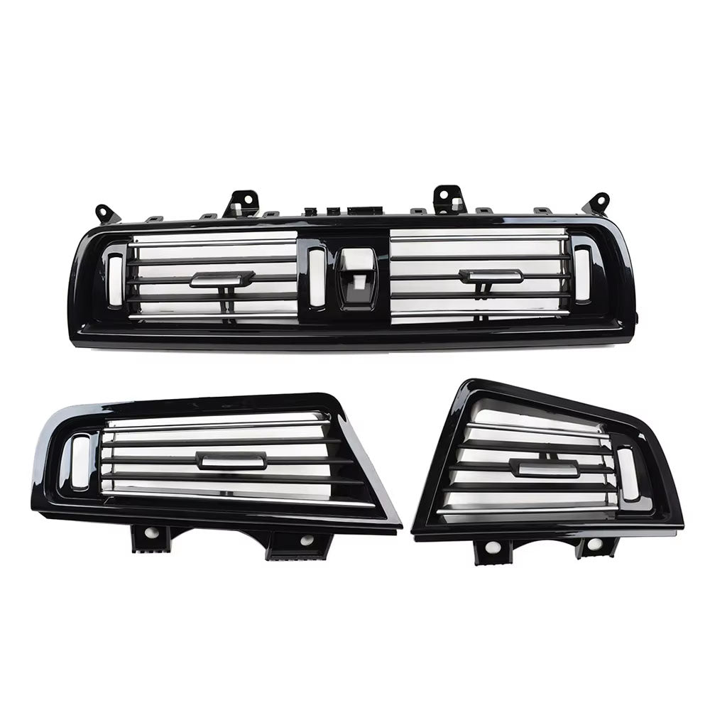 LHD RHD Piano Black Front Air Vents AC Outlet Panel Chrome For BMW 5 Series F10 F11 F18 520i 523i 525i 528i 535i