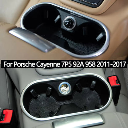 Car Front Center Console Cup Holder Compartment For Porsche Cayenne 7P5 958 92A 2011-2017 95855353100