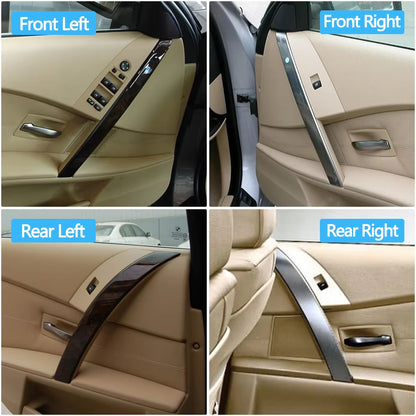 Interior Front Rear Door Left Right Grip Handle Trim Cover For BMW 5 Series M5 E60 E61 2004 2005 2006 51416959333,51417076297