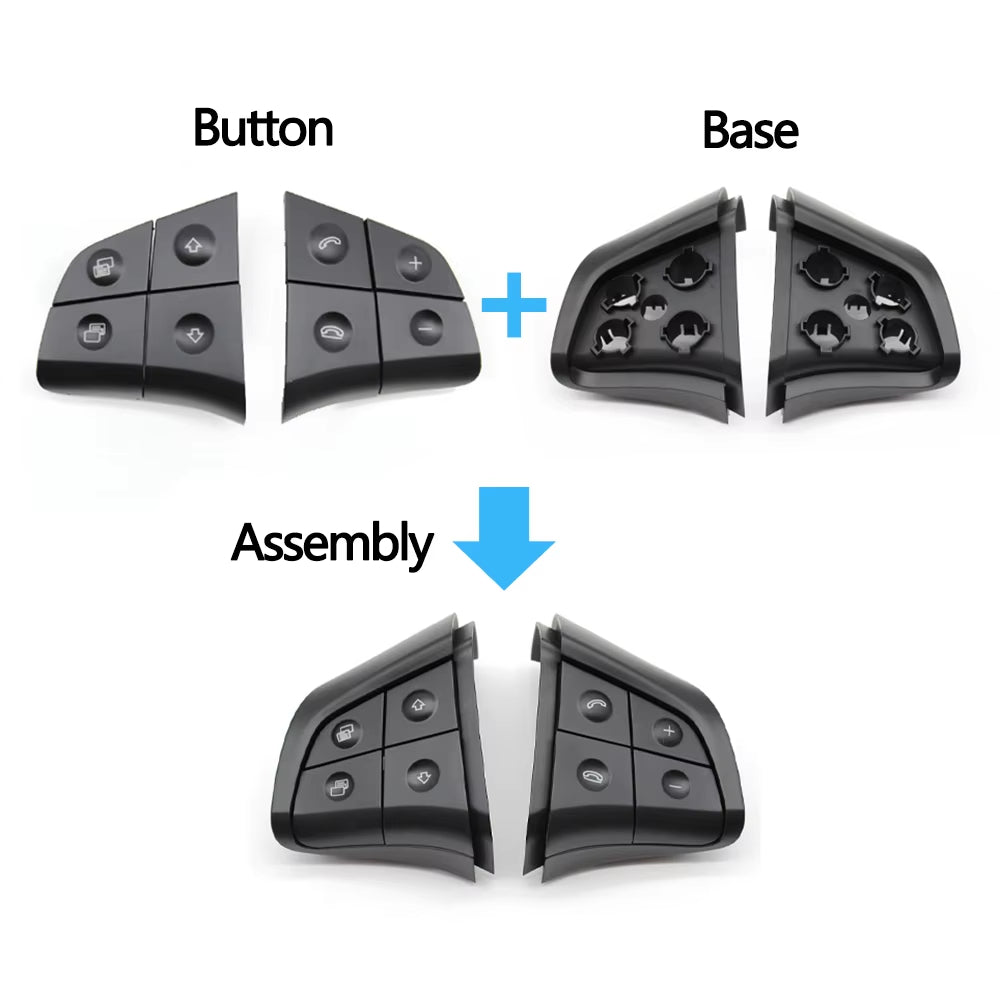 Car Multi-function Steering Wheel Buttons Kit Phone Control Keys For Mercedes Benz W164 W245 W251 ML GL300/350/400/450 2006-2009