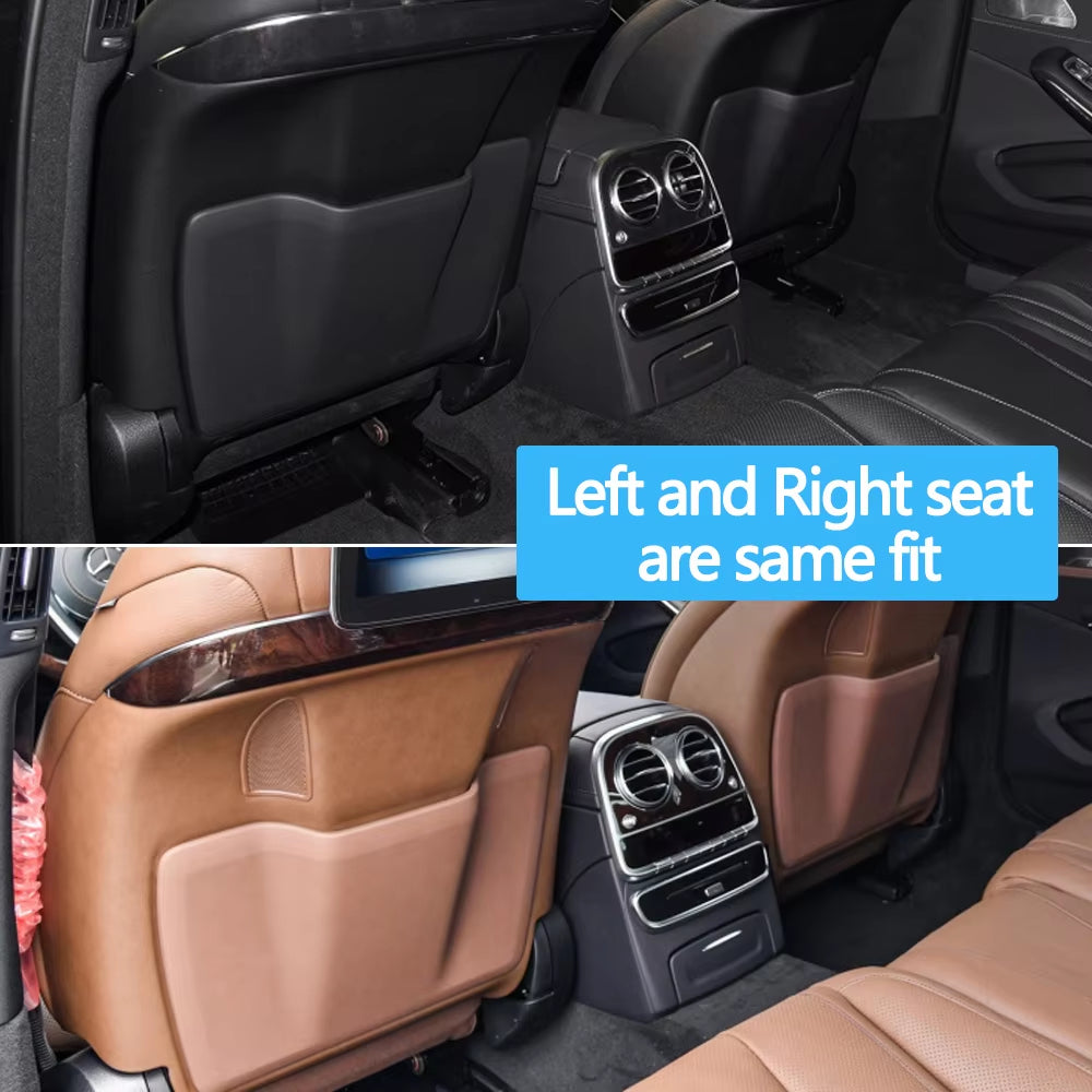 Car Left Right Seat Backrest Leather Pocket Cover Replacement For BENZ S Class W222 S320 S350 S450 S500 2014-2020