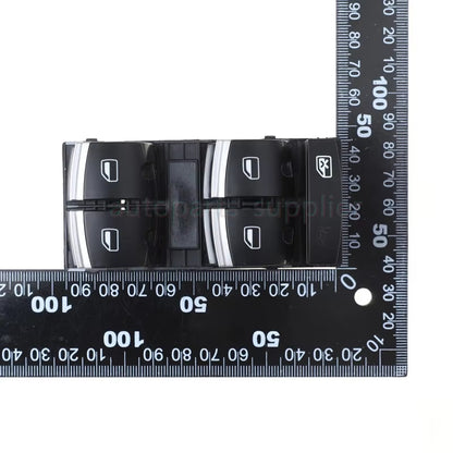 New Chrome Master Window Switch For Audi A3 8P A6 S6 RS6 C6 Q7 2004-201 4F0959851H 4F0959855B 4F0 959 851H Button Console