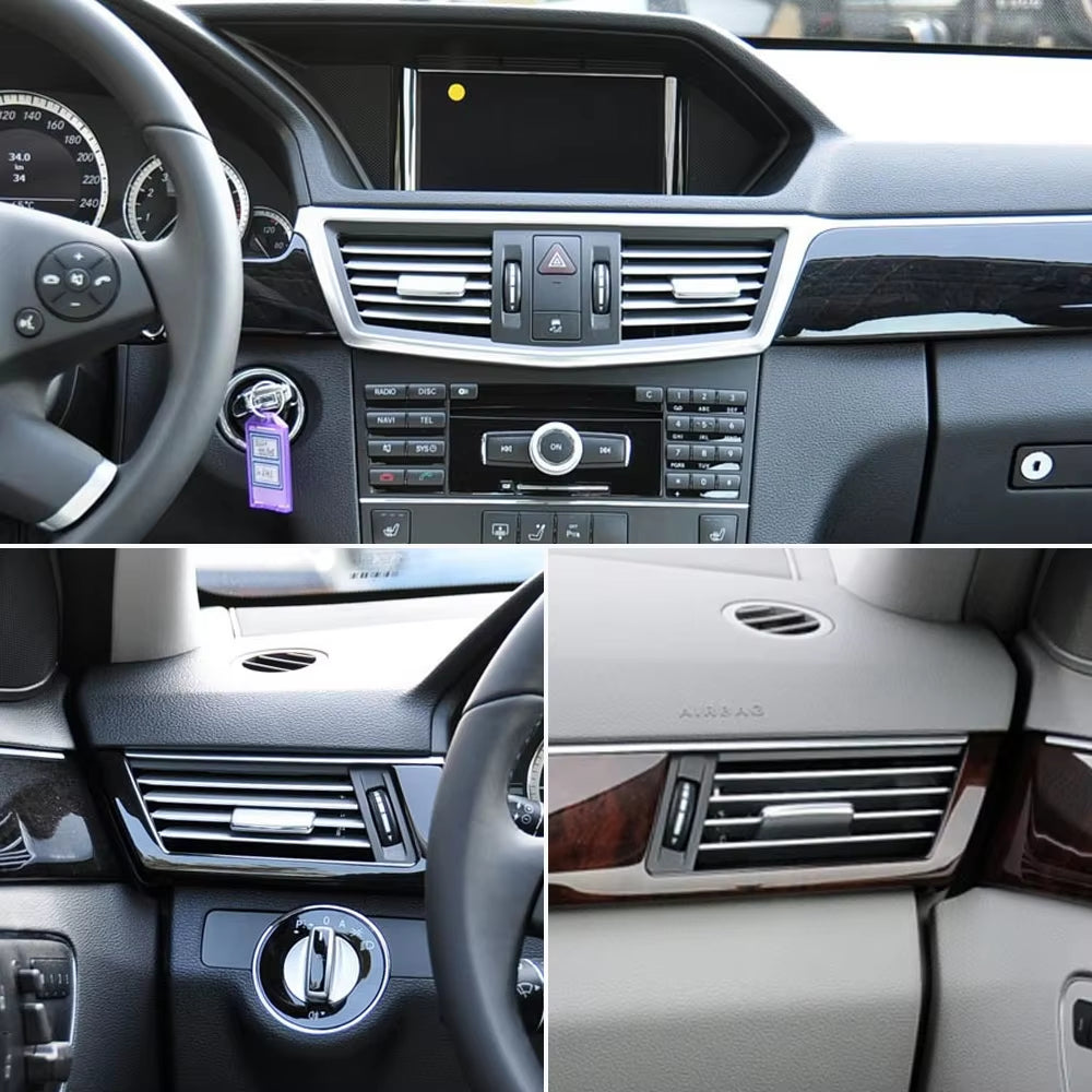 Car Front Dashboard Left Right Central Heater Air Vent Grille Repair Kit For Mercedes Benz Sedan W212 2009 2010 2011 2012 2013
