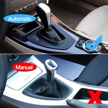 Automatic Car Leather Gear Shift Knob Lever Gaitor Boot Cover Frame For BMW 3 Series E90 E91 E92 E93 2005-2011 25167592028