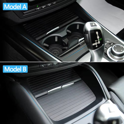Car Front Center Console Panel Bezel Water Cup Holder Decorative Trim Cover For BMW X5 X6 E70 E71 E72 51166956756 51169129401