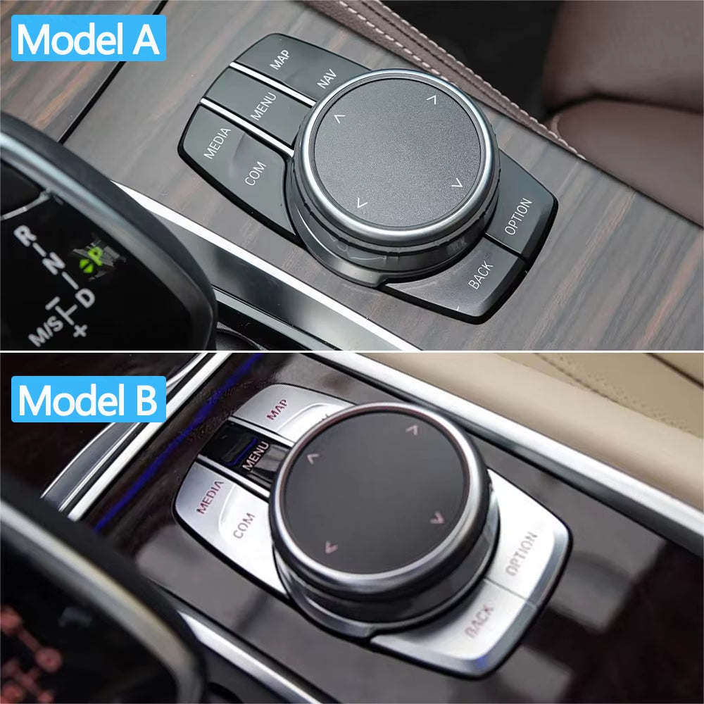 Car Central Console CIC IDrive Multimedia Control Button Cover Trim For BMW 5 6 7 X3 X4 G30 G31 F90 G32 G11 G12 G01 G02 F97 F98