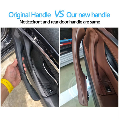 Left Right Interior Passenger Door Leather Pull Handle Assembly For BMW 5 Series F10 F11 F18 520i 523i 525i 528i 535i