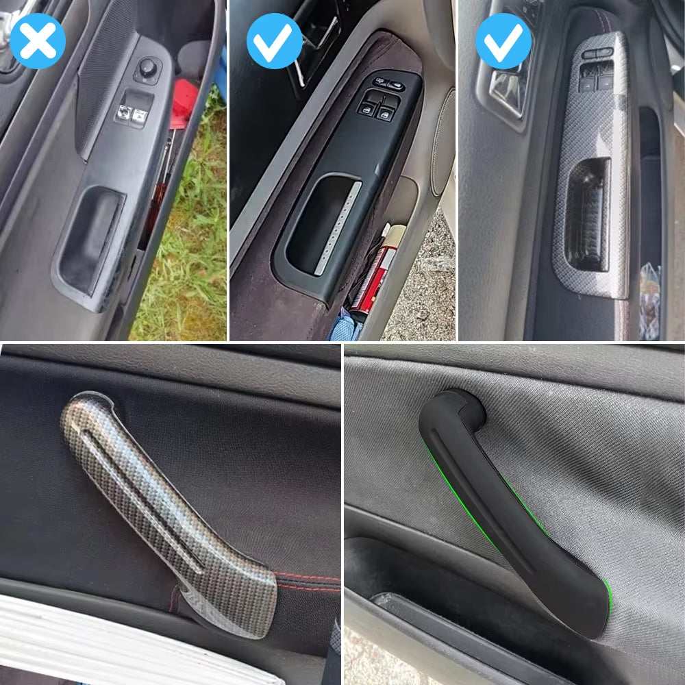 Car Door Interior Window Switch Panel Bezel Trim Inside Door Pull Grab Handle For VW Bora Golf 4 MK4 Jetta Passat 1999-2004