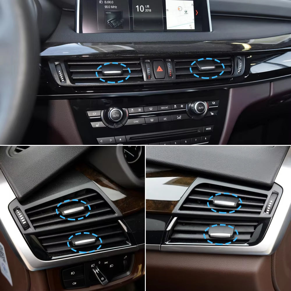 Car Front Air conditioning AC Vent Outlet Tab Clip Slider Toggle Piece For BMW X5 X6 F15 F16 X5M X6M 2014-2018