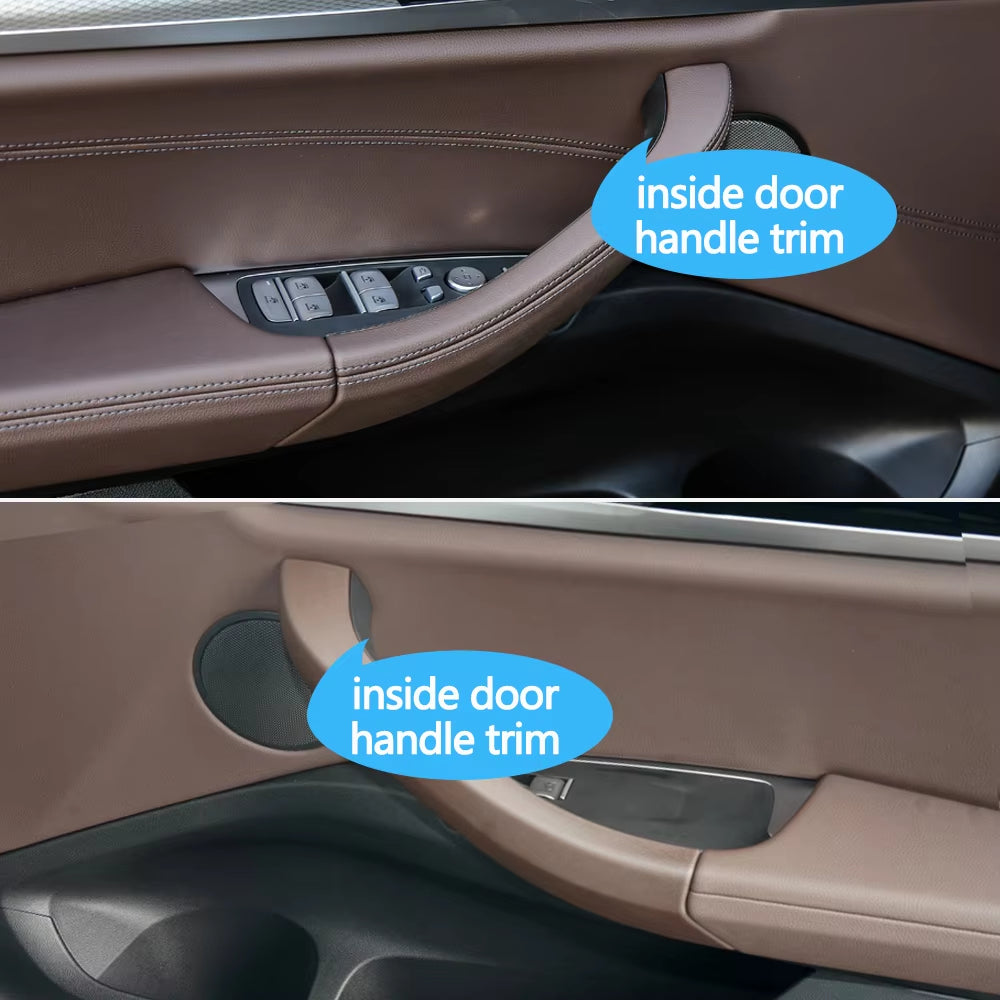 Car Interior Front Rear Door Left Right Handle Inside Pull Handle Panel Cover Trim For BMW X3 X4 G01 G02 F97 F98 2018-2022