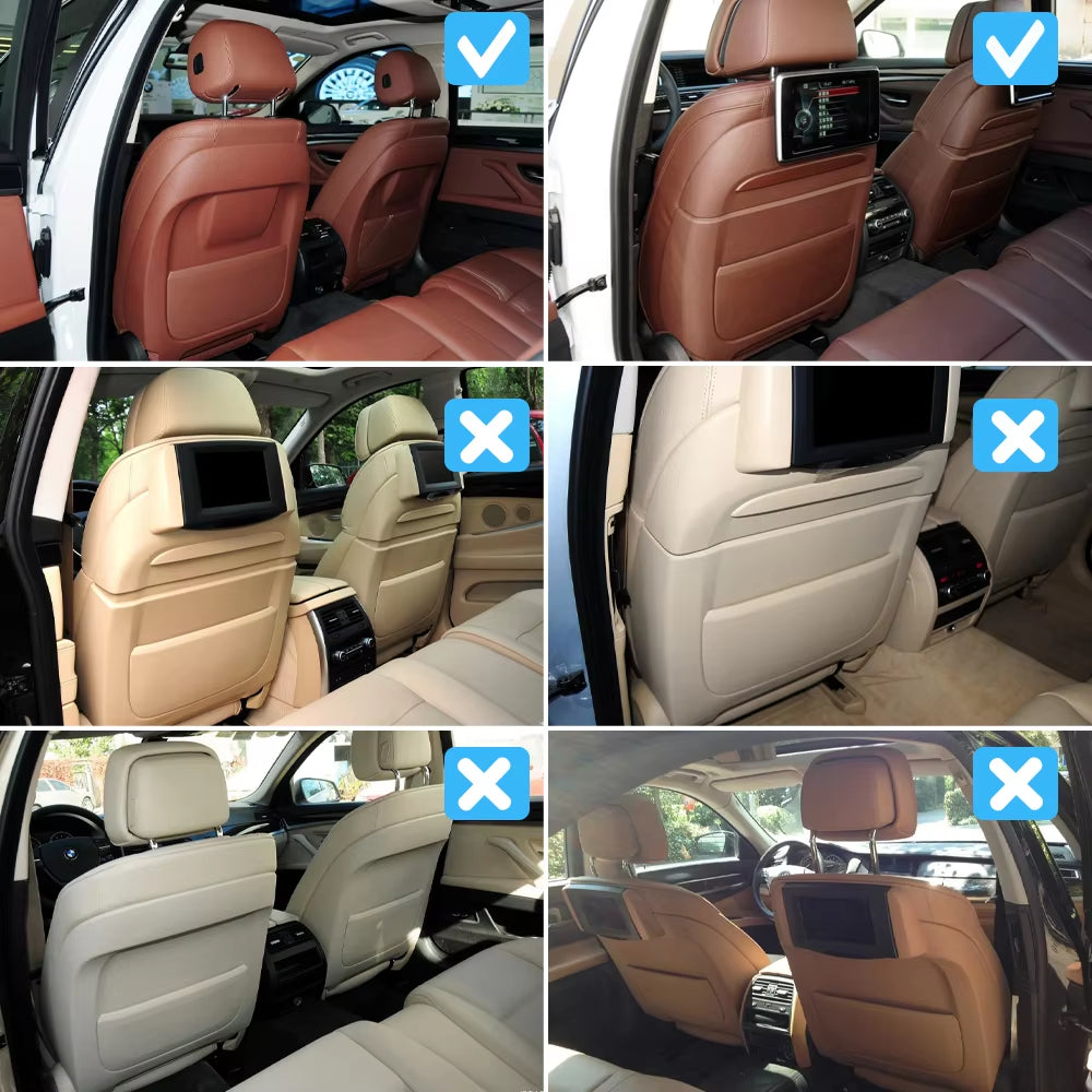 Car Left Right Seat Backrest Leather Pocket Cover For BMW 5 GT X5 X6 7 Series F10 F11 F07 F01 F02 F15 F16 730 735 740 2013-2020