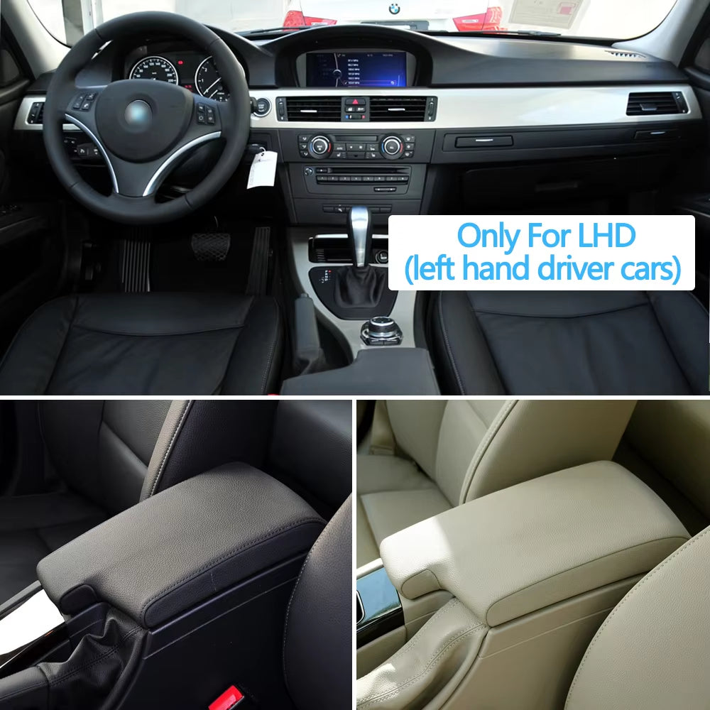 LHD Central Console Storage Box Armrest Case Protective Cover Trim For BMW 3 Series E90 E91 E92 E93 318 320 325 328 2004-2012