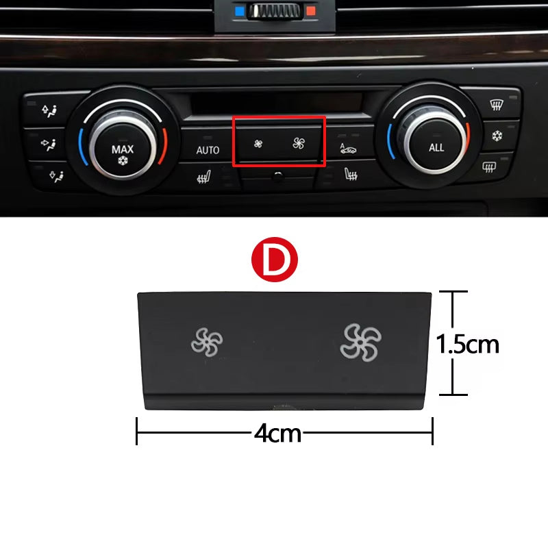 Dashboard Air Conditioner Fan Wind Volume Button Capes For BMW 1 2 3 4 X1 X3 X5 X6 Series F20 F30 F35 F80 F25 F26 E70 E84 E90