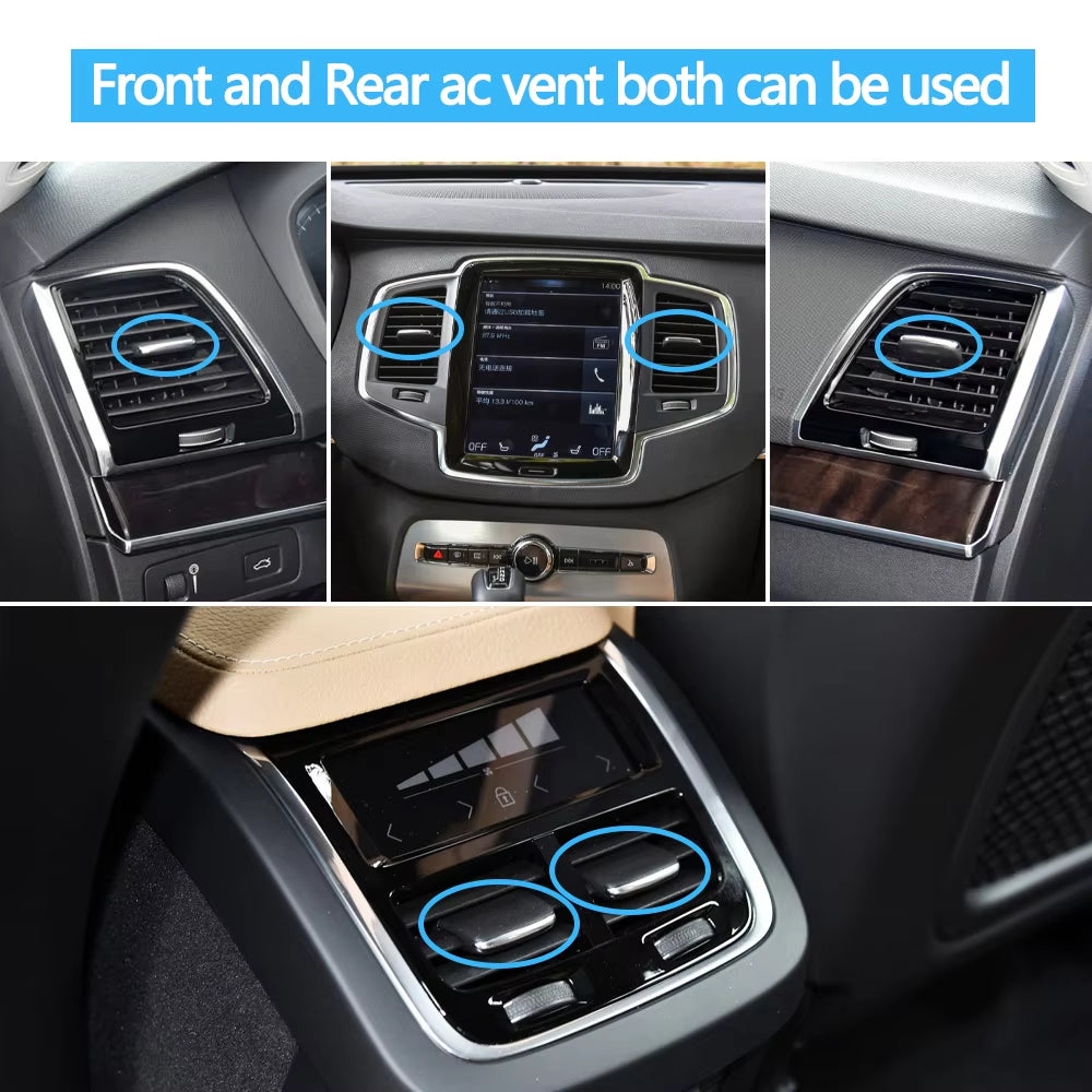 Car Front Rear Air Conditioning AC Vent Grille Outlet Slider Tab Clip Repair Kit For Volvo XC90 2016-2024