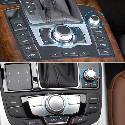 Car Audio Volume Radio Knob Multimedia Navigation Adjustment Control Switch Knob For Audi A6 A7 C6 C7 C8 Q7 Q8 A8 4F0919070