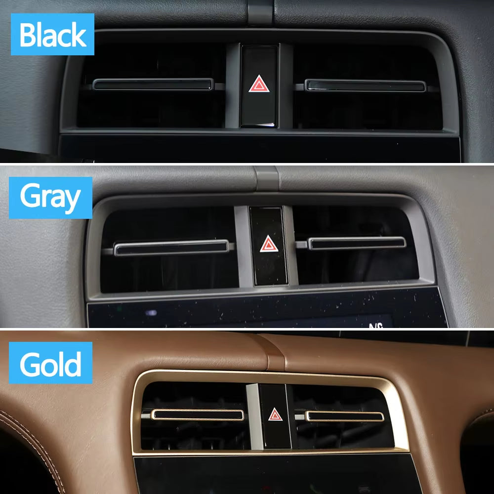 Car Front Air Conditioning Left Right Middle AC Vent Grille Center Air Vent Trim Strip For Porsche Taycan 9J1 2019 2020-2025