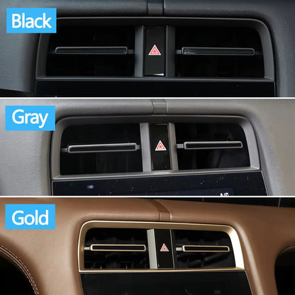 Car Front Air Conditioning Left Right Middle AC Vent Grille Center Air Vent Trim Strip For Porsche Taycan 9J1 2019 2020-2025