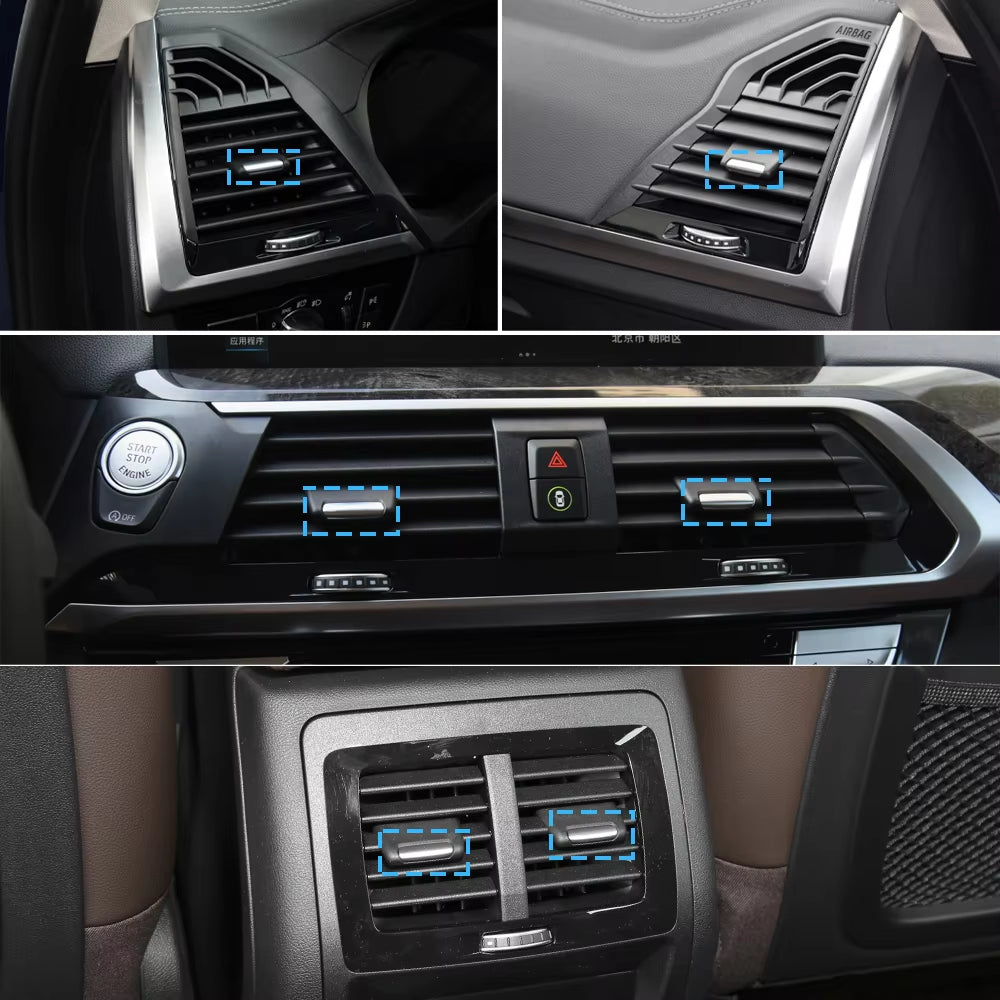 Car Front Rear Air Conditioning AC Vent Outlet Tab Clip Slider Toggle Piece For BMW X3 X4 G01 G02 F97 F98 2018 2019 2020 2021