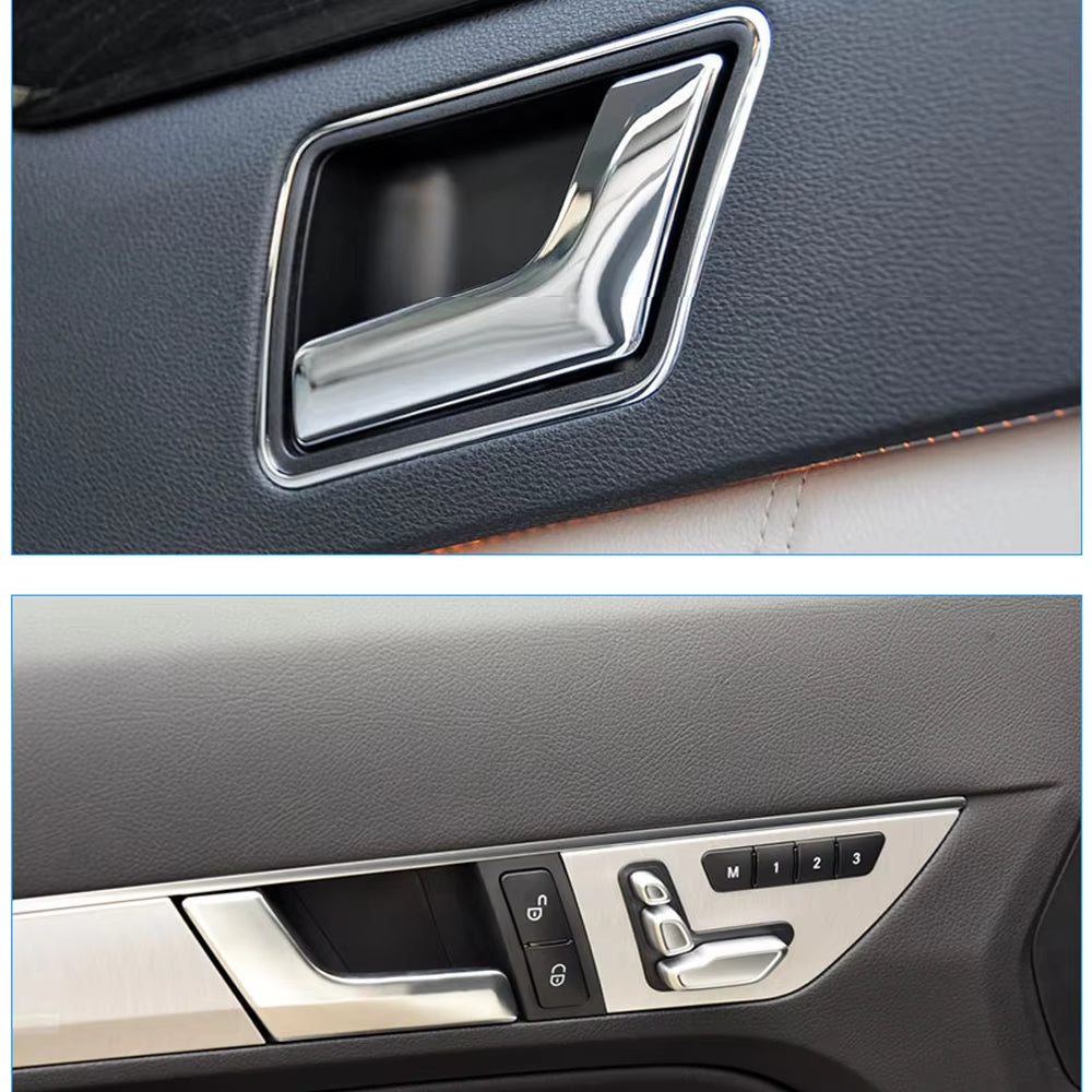 Upgraded Interior Door Left Right Chromed Pull Handle Replacement For Mercedes Benz W204 C-Class GLK300 C180 C200 C300