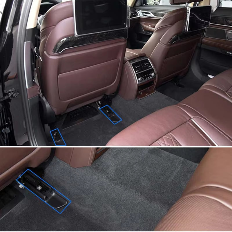 3 Colors Car Interior Front Rear Left Right Seat Sliding Track Rail Trim Cover For BMW 5 Series G30 G31 2017-2022