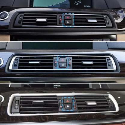 Car Danger Flash Signal Hazard Light Warning Switch Button Cover For BMW 5 6 7 X3 Series F07 F06 F12 F13 F10 F11 F01 F02 F04 F25
