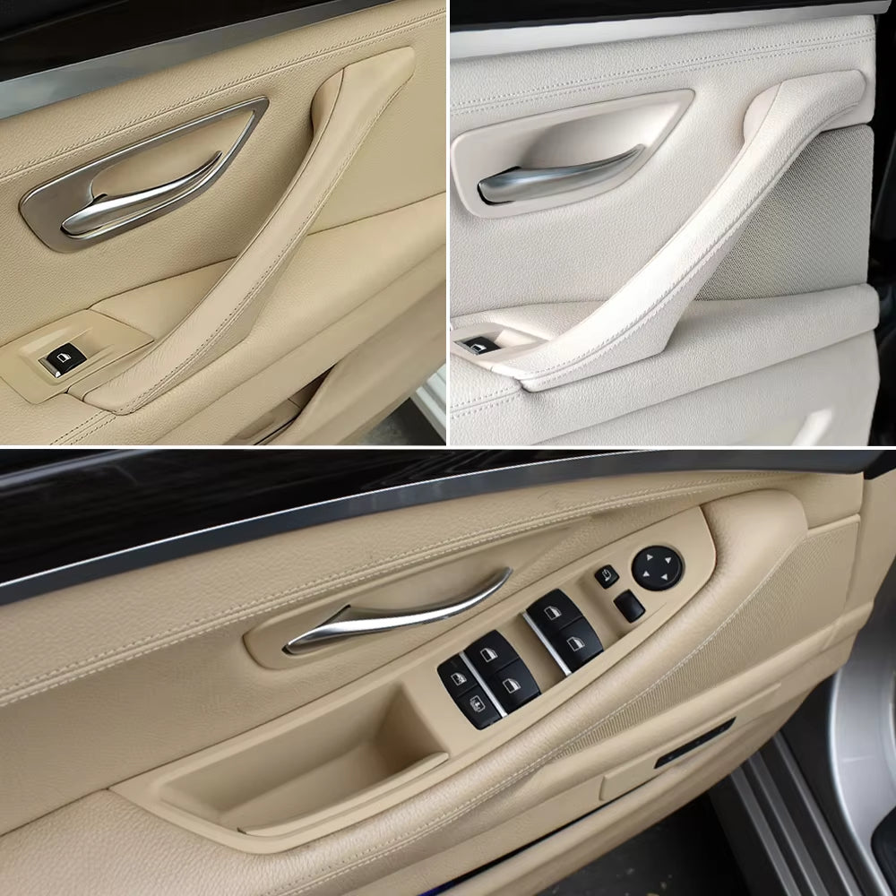 LHD 7pcs Interior Door Armrest Panel Pull Handle With Leather Outer Cover for BMW 5 Series F10 F11 F18 520 523 525 528 530 535