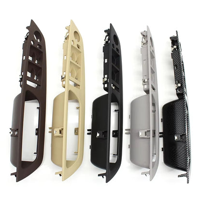4pcs Set Car Interior Door Armrest Pull Handle Cover Trim Set For BMW X5 X6 E70 E71 E72 2007-2014
